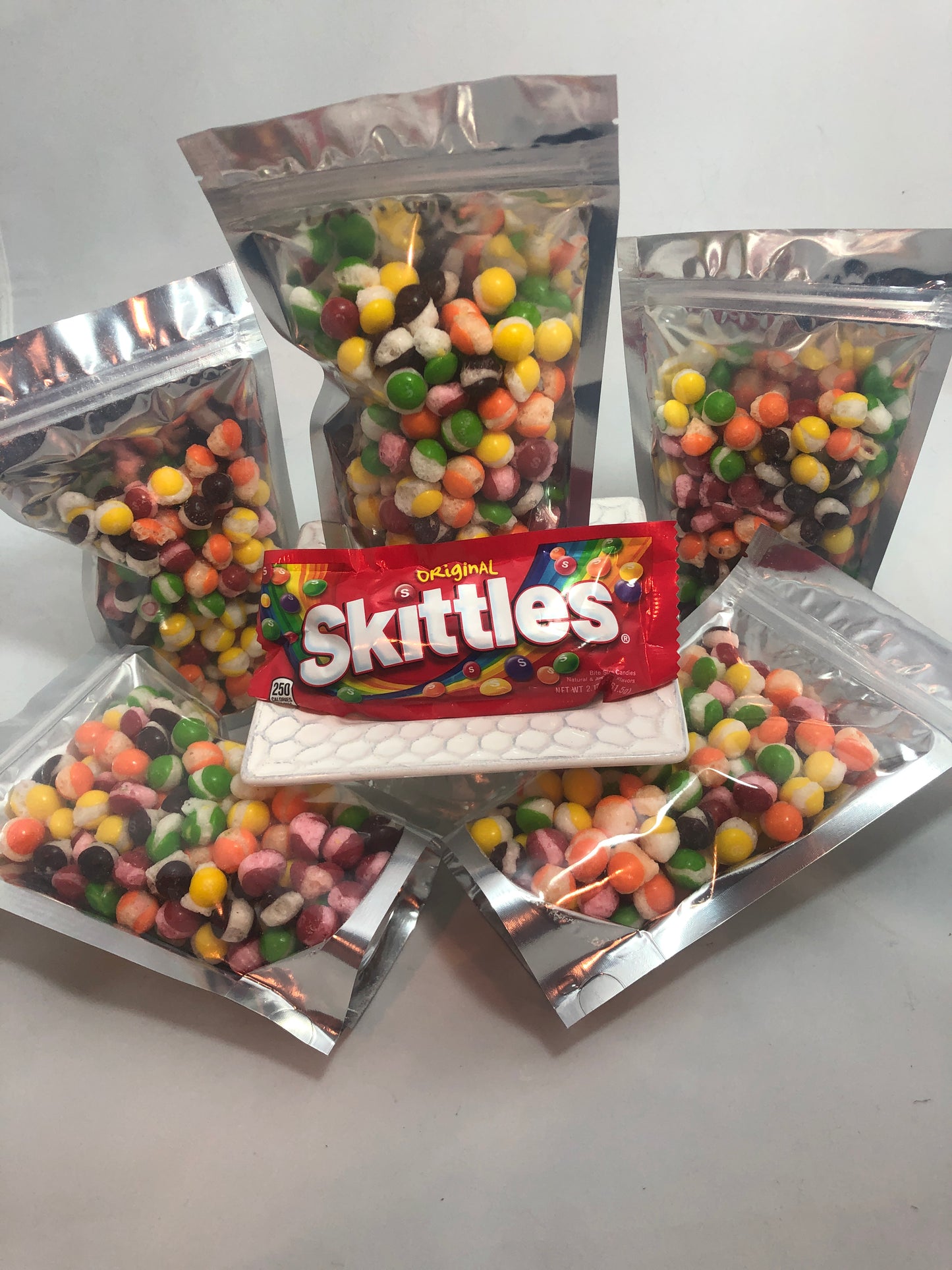 Freeze Dried Skittles, 4 bags, FREE SHIPPING